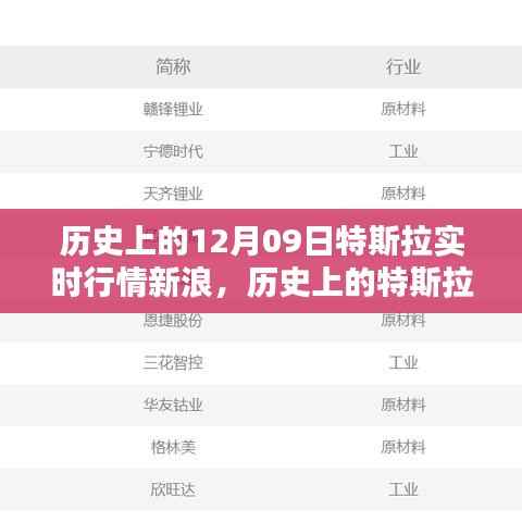 深度解析,历史上的特斯拉新浪财经实时行情回顾(以十二月九日为例)