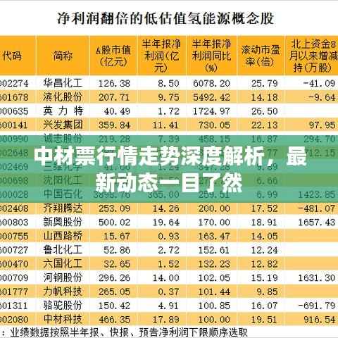 中材票行情走势深度解析,最新动态一目了然