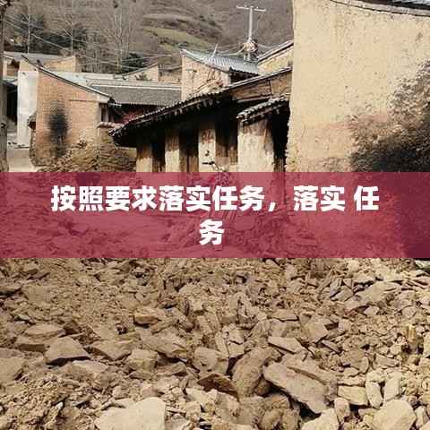 按照要求落实任务，落实 任务 